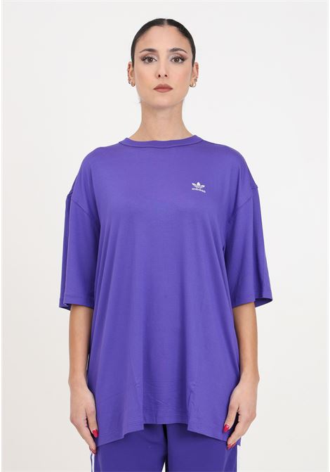 T-shirt da donna adicolor trefoil viola ADIDAS ORIGINALS | IR8065.