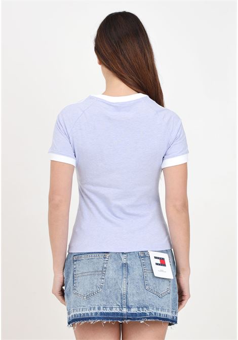 T-shirt da donna viola 3-stripes slim raglan ADIDAS ORIGINALS | IR8108.