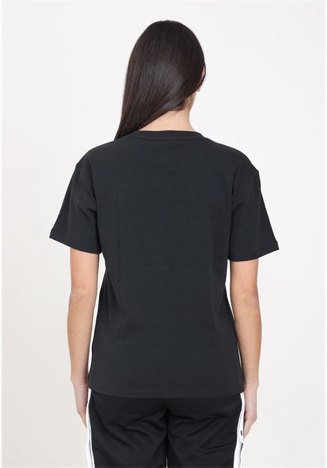 T-shirt da donna nera Trefoil regular ADIDAS ORIGINALS | T-shirt | IR9533.