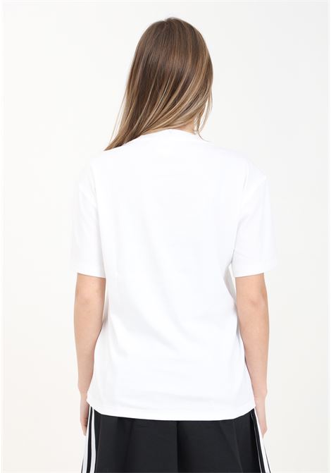 T-shirt da donna bianca e nera trefoil regular ADIDAS ORIGINALS | IR9534.