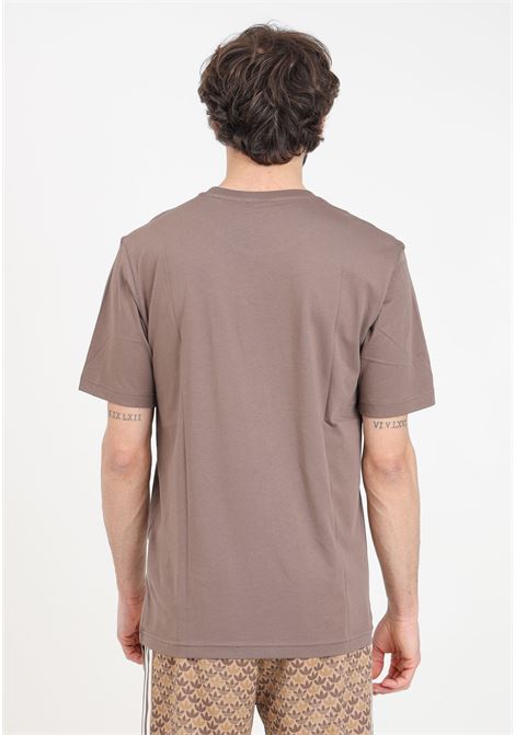 T-shirt da uomo marrone Trefoil essentials ADIDAS ORIGINALS | IR9688.