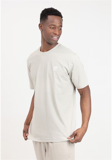 T-shirt da uomo putty grey Trefoil essentials ADIDAS ORIGINALS | IR9689.