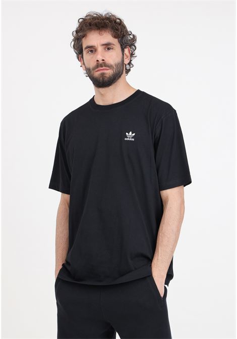T-shirt da uomo nera Trefoil Essentials ADIDAS ORIGINALS | IR9690.