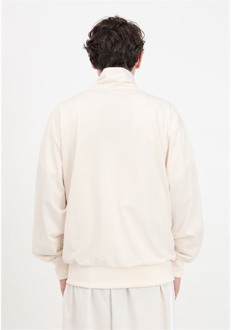 Felpa da uomo beige con logo cucito in contrasto in bianco ADIDAS ORIGINALS | Felpe | IR9892.