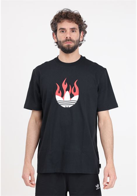 Flames logo black men's t-shirt ADIDAS ORIGINALS | IS0178.