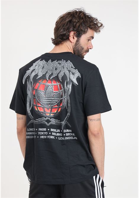 T-shirt da uomo nera Flames concert ADIDAS ORIGINALS | IS0204.