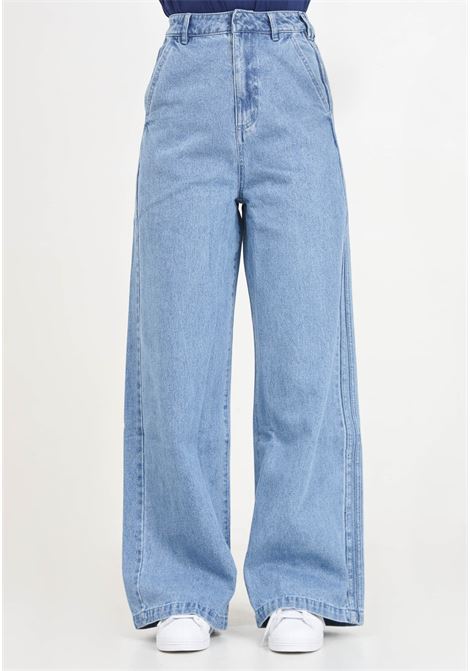 Kseniaschnaider 3 stripes blue denim women's jeans ADIDAS ORIGINALS | IS1699.