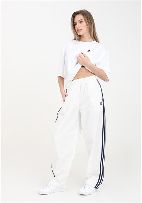 White and blue women's woven pants ADIDAS ORIGINALS | Pants | IS2354.