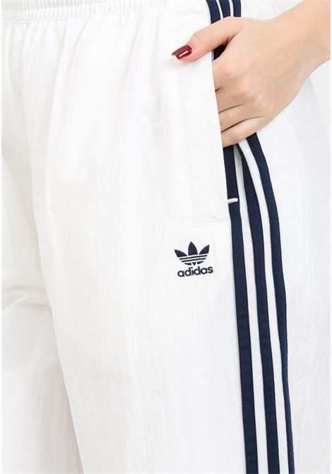 White and blue women's woven pants ADIDAS ORIGINALS | Pants | IS2354.