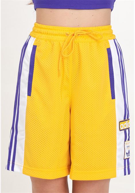 Adibreak bb yellow purple white women's shorts ADIDAS ORIGINALS | IS2471.