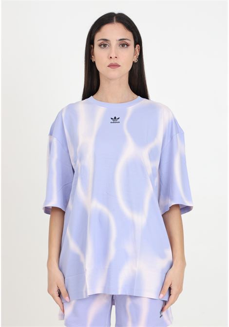 T-shirt da donna lilla dye allover print ADIDAS ORIGINALS | T-shirt | IS2488.