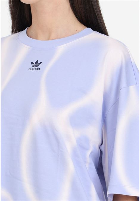 T-shirt da donna lilla dye allover print ADIDAS ORIGINALS | T-shirt | IS2488.