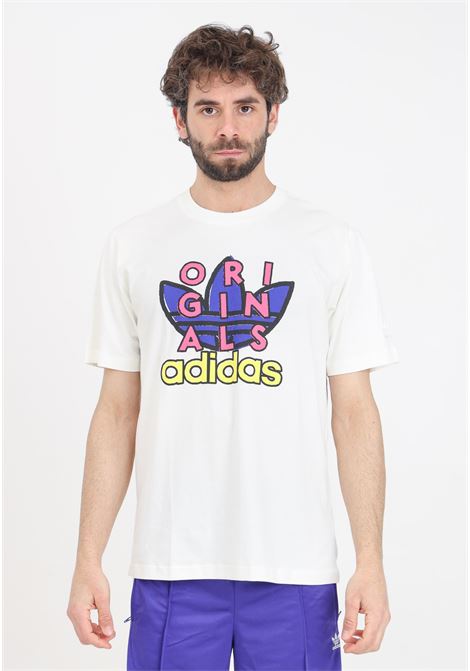 White men's t-shirt with color print on the front ADIDAS ORIGINALS | IS2911.