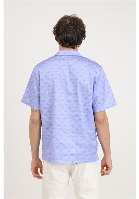 Men's and women's purple monogram allover satin shirt ADIDAS ORIGINALS | IS2938.