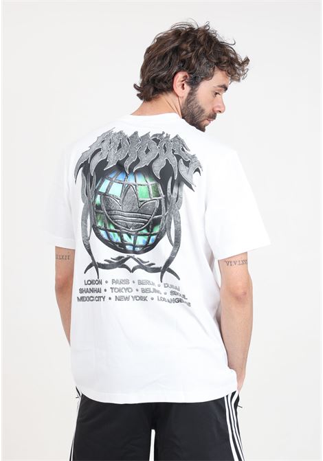 T-shirt da uomo bianca Flames concert ADIDAS ORIGINALS | T-shirt | IS2946.