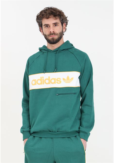 Green yellow and white men's sweatshirt Hoodie adidas NY ADIDAS ORIGINALS | IS5734.