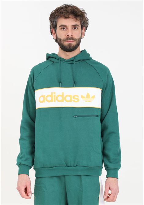 Green yellow and white men's sweatshirt Hoodie adidas NY ADIDAS ORIGINALS | IS5734.