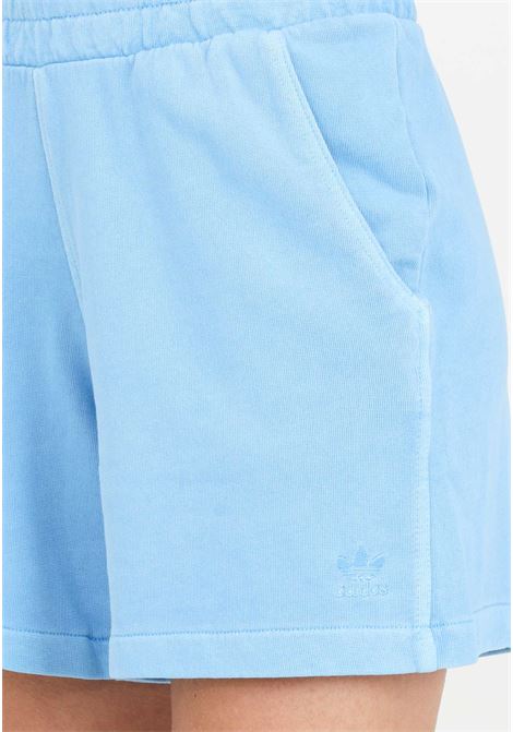 Essentials plus light blue and white women's shorts ADIDAS ORIGINALS | Shorts | IT4285.