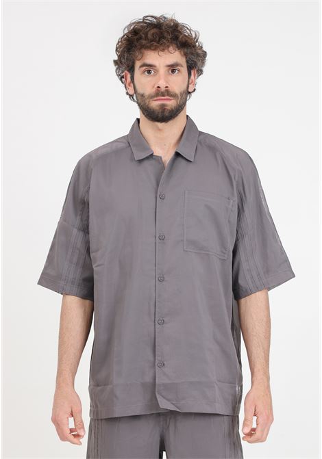 Camicia da uomo grigia fashion short sleeve ADIDAS ORIGINALS | IT7439.