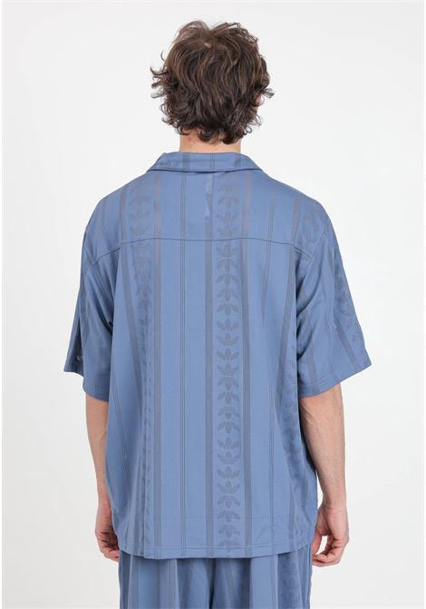 Camicia da uomo blu tessuto traspirante ADIDAS ORIGINALS | IT7499.