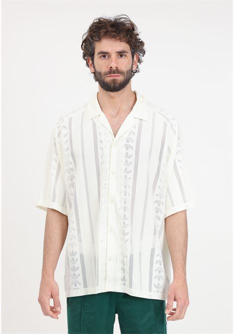 Camicia da uomo color crema Fashion mesh Short sleeve ADIDAS ORIGINALS | IT7500.
