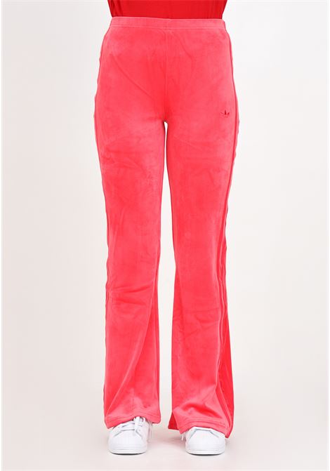 Leggings da donna rosa velvet flared pants ADIDAS ORIGINALS | IT7563.