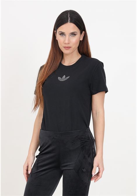 T-shirt da donna nera premium essentials ADIDAS ORIGINALS | T-shirt | IT9421.