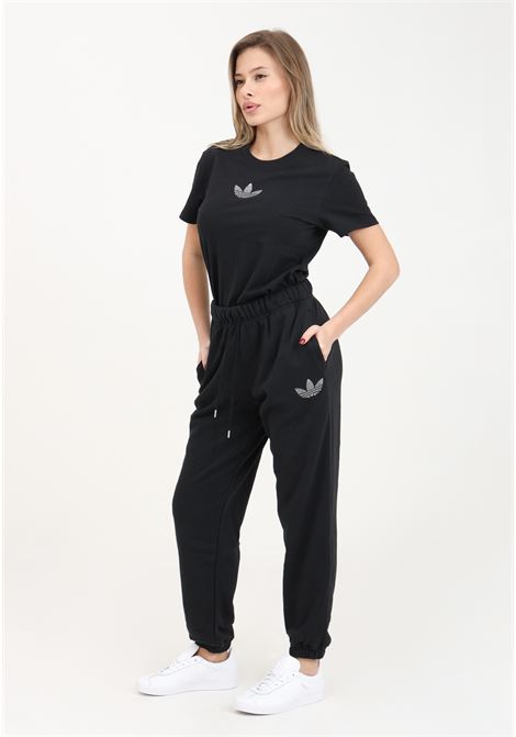 Women's black bling joggers trousers ADIDAS ORIGINALS | Pants | IT9663.