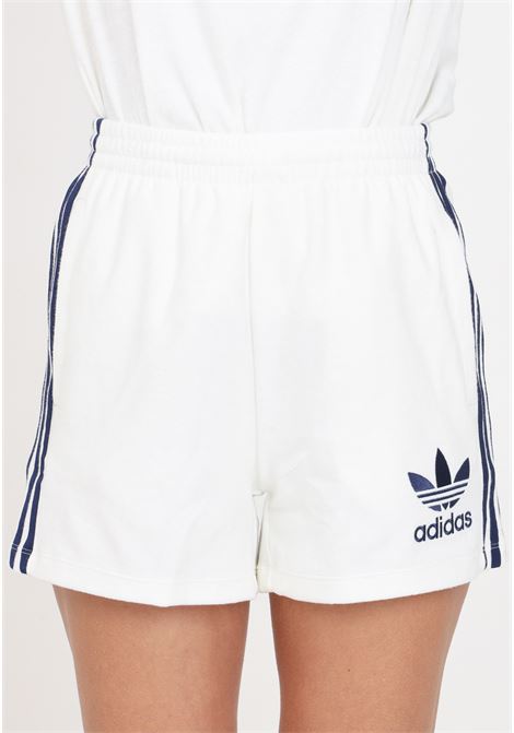 White women's terry shorts ADIDAS ORIGINALS | Shorts | IT9841.