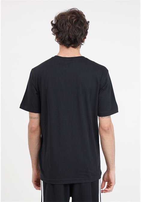 T-shirt da uomo bianca e nera Adicolor trefoil ADIDAS ORIGINALS | IU2364.