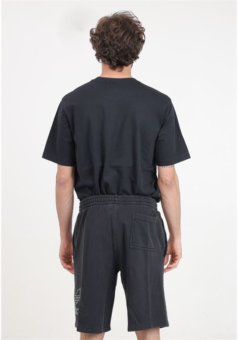 Shorts da uomo neri e bianchi Outline trefoil ADIDAS ORIGINALS | Shorts | IU2370.