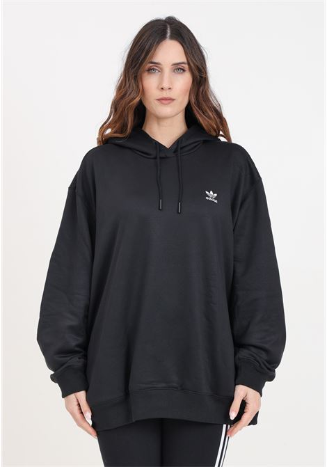 Oversized black Hoodie Trefoil women's sweatshirt ADIDAS ORIGINALS | IU2409.
