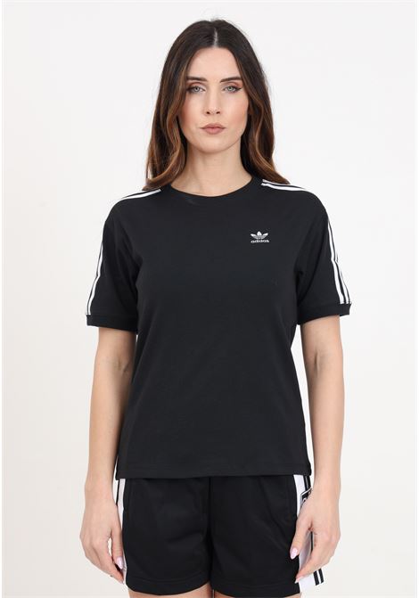 Black 3-stripe women's t-shirt ADIDAS ORIGINALS | T-shirt | IU2420.