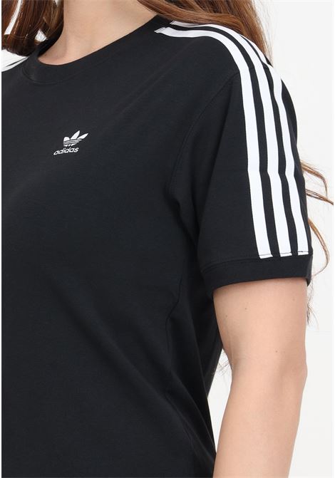 T-shirt da donna nera 3 stripes ADIDAS ORIGINALS | IU2420.