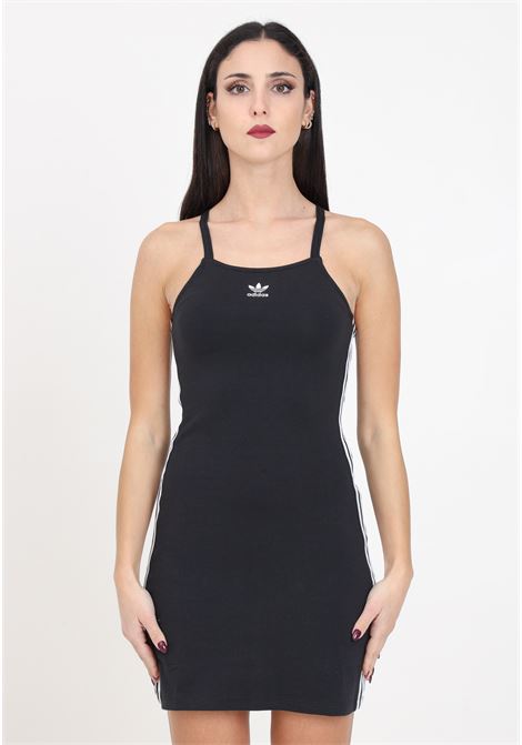 Short black 3-stripes women's dress ADIDAS ORIGINALS | Dresses | IU2426.
