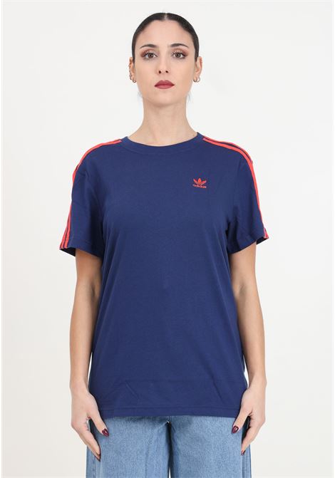 T-shirt da donna blu e rossa Adibreak ADIDAS ORIGINALS | IU2476.