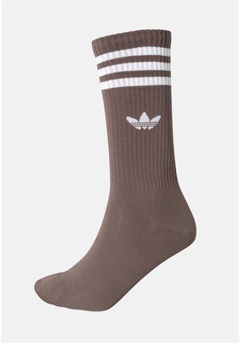Set of three pairs of white brown cream men's and women's socks ADIDAS ORIGINALS | Socks | IU2654.