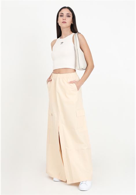 Premium essentials maxi beige women's long skirt ADIDAS ORIGINALS | Skirts | IU2677.