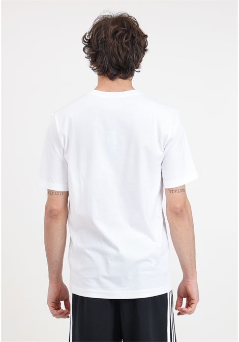 T-shirt da uomo bianca e nera Adicolor trefoil ADIDAS ORIGINALS | IV5353.