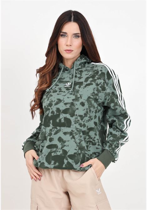 Green women's sweatshirt Hoodie with camouflage effect ADIDAS ORIGINALS | Hoodie | IX5999.