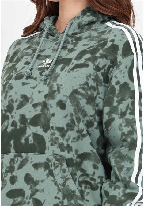 Green women's sweatshirt Hoodie with camouflage effect ADIDAS ORIGINALS | Hoodie | IX5999.