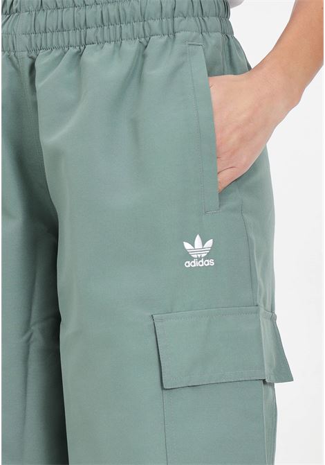 Green and white women's Adicolor Cargo trousers ADIDAS ORIGINALS | Pants | IZ0716.