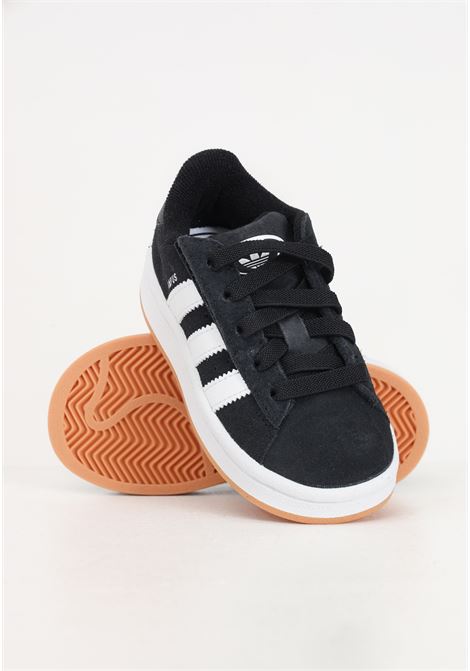 Black and white Campus 00s Elastic lace boy and girl sneakers ADIDAS ORIGINALS | Sneakers | JI4331.