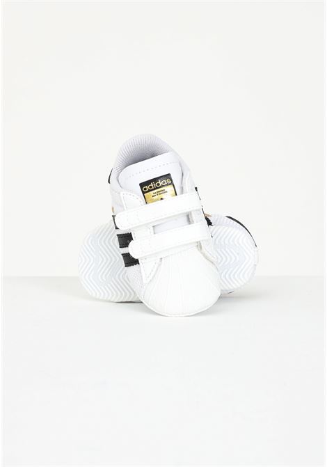 Sneakers Superstar da neonato bianca con dettagli iconici a contrasto ADIDAS ORIGINALS | Sneakers | S79916.