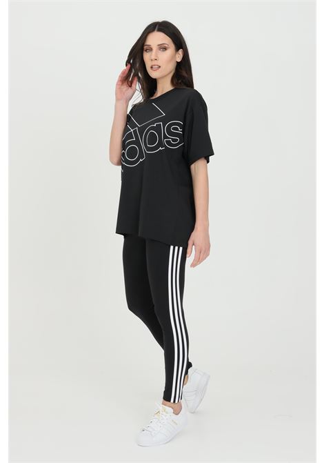 Black women's leggings with logo and 3 Stripes ADIDAS PERFORMANCE | Leggings | GL0723.