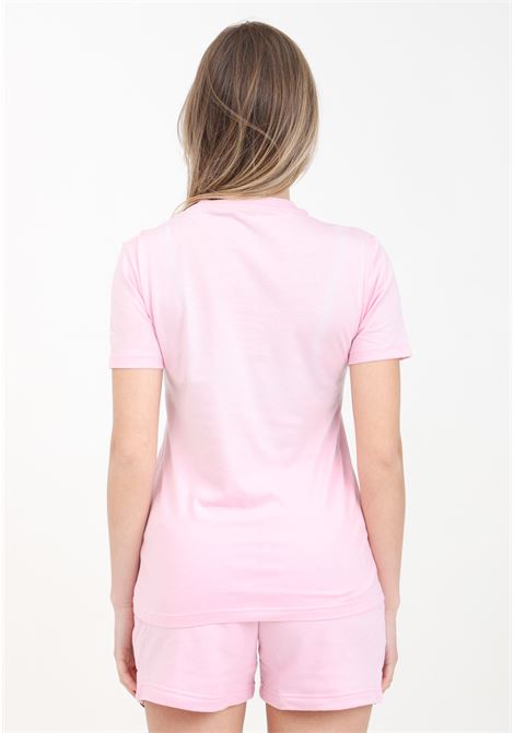 Pink women's t-shirt with white logo print on the chest ADIDAS PERFORMANCE | GL0771.