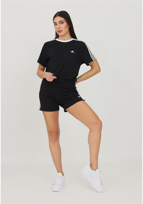 Shorts essentials slim 3-stripes nero da donna ADIDAS PERFORMANCE | GM5523.