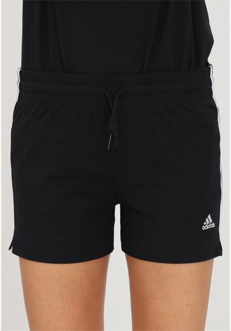 Essentials slim 3-stripes black shorts for women ADIDAS PERFORMANCE | GM5523.