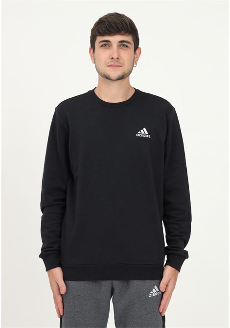 Black Essentials Fleece Sweatshirt for men ADIDAS PERFORMANCE | Hoodie | GV5295.