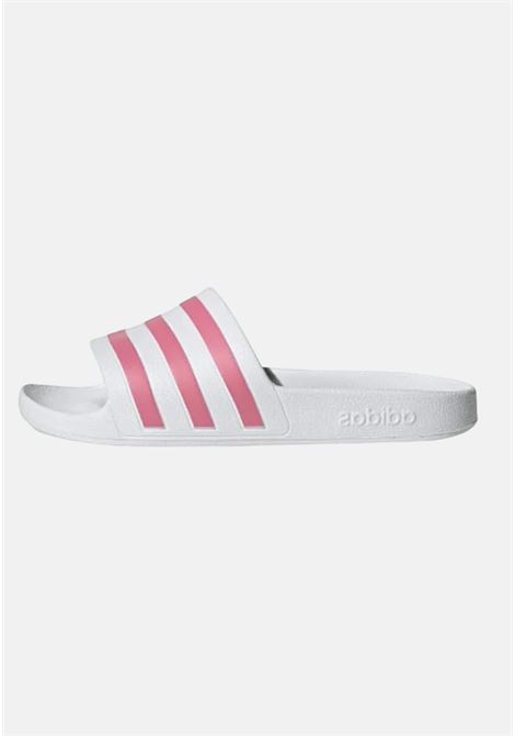 Pink 3stripes white women's slippers ADIDAS PERFORMANCE | Slippers | GZ5237.